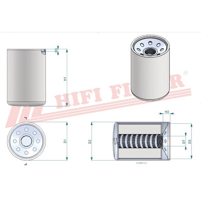 Filtre Hydraulique SH 66152 Hifi Filter référence fournisseur HIFSH66152